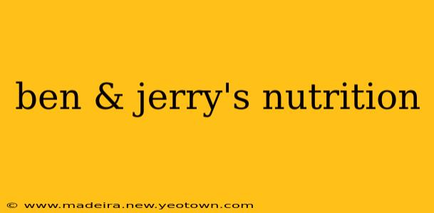 ben & jerry's nutrition