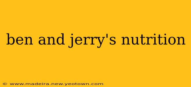 ben and jerry's nutrition