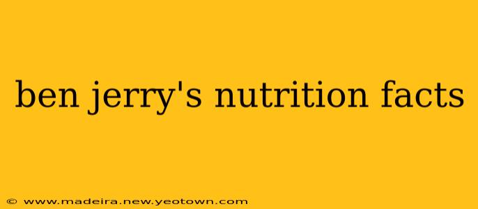 ben jerry's nutrition facts