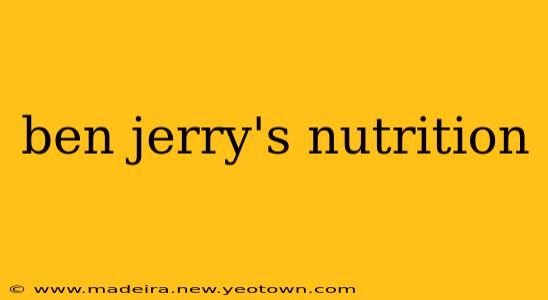 ben jerry's nutrition