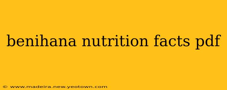 benihana nutrition facts pdf