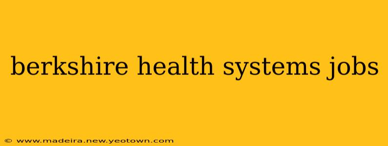berkshire health systems jobs