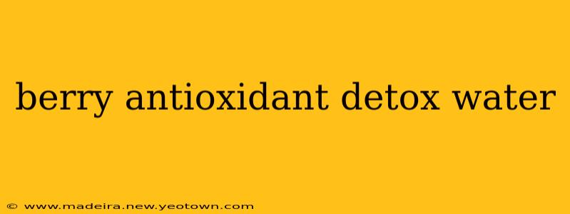 berry antioxidant detox water