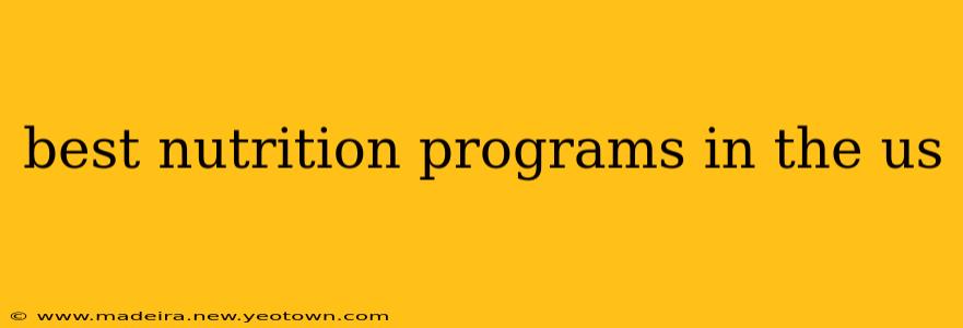 best nutrition programs in the us