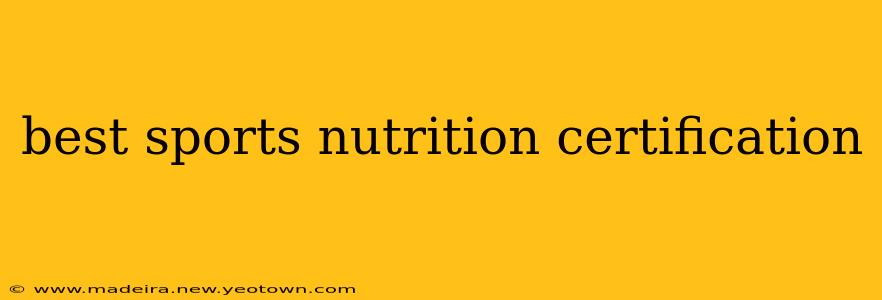 best sports nutrition certification