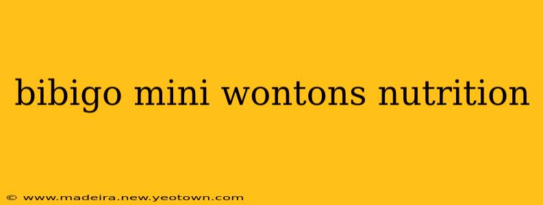 bibigo mini wontons nutrition