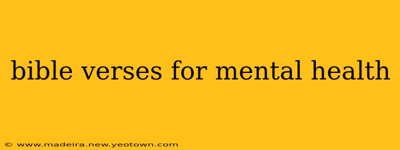 bible verses for mental health