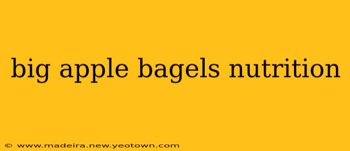 big apple bagels nutrition