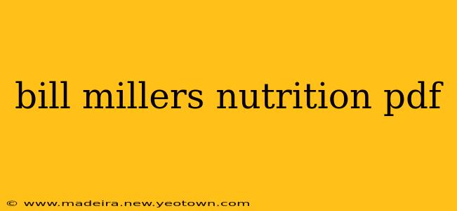 bill millers nutrition pdf