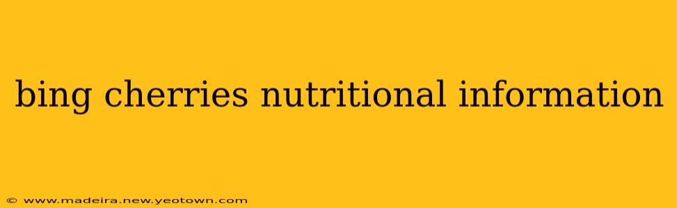 bing cherries nutritional information