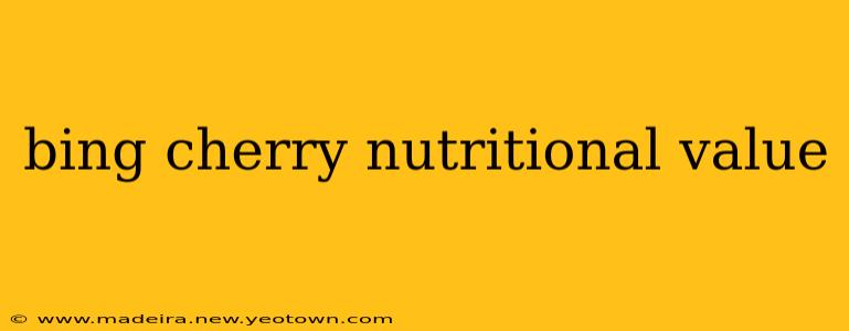 bing cherry nutritional value