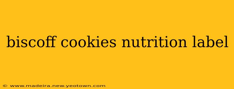 biscoff cookies nutrition label
