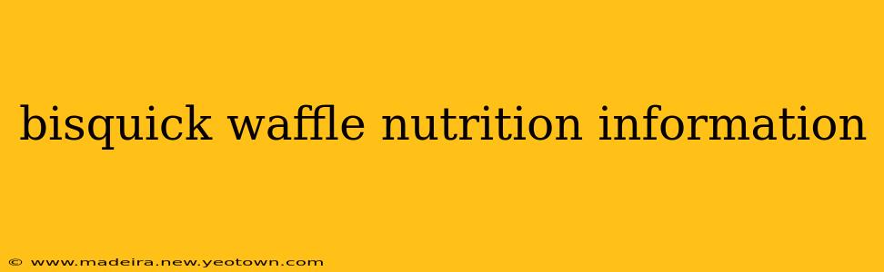 bisquick waffle nutrition information