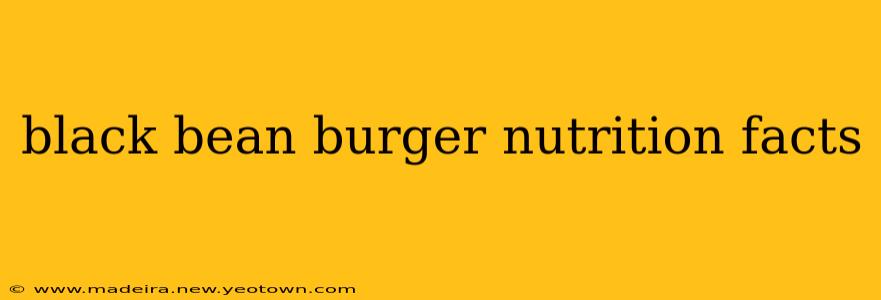 black bean burger nutrition facts