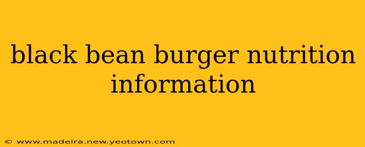 black bean burger nutrition information