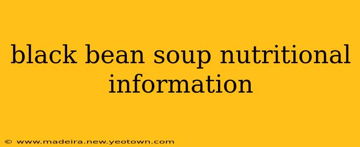 black bean soup nutritional information