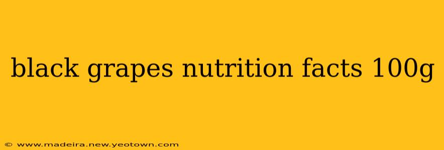 black grapes nutrition facts 100g