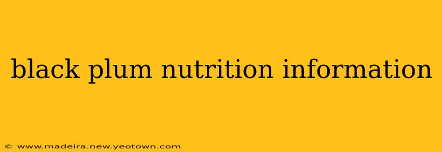 black plum nutrition information