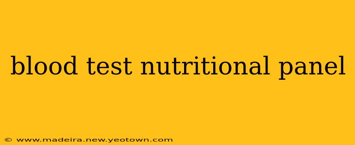 blood test nutritional panel