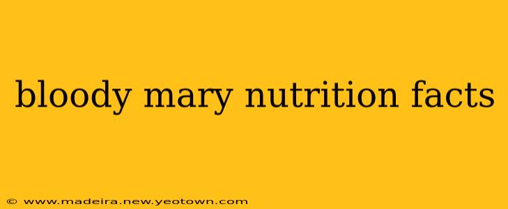 bloody mary nutrition facts