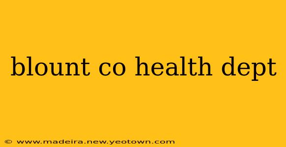 blount co health dept