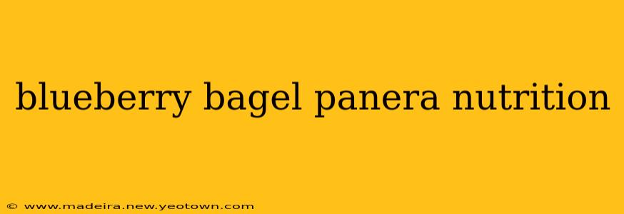 blueberry bagel panera nutrition