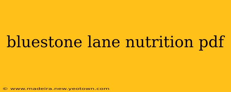 bluestone lane nutrition pdf