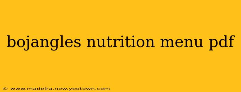 bojangles nutrition menu pdf