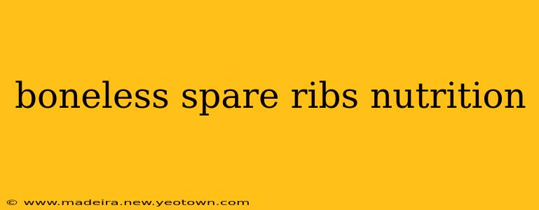 boneless spare ribs nutrition