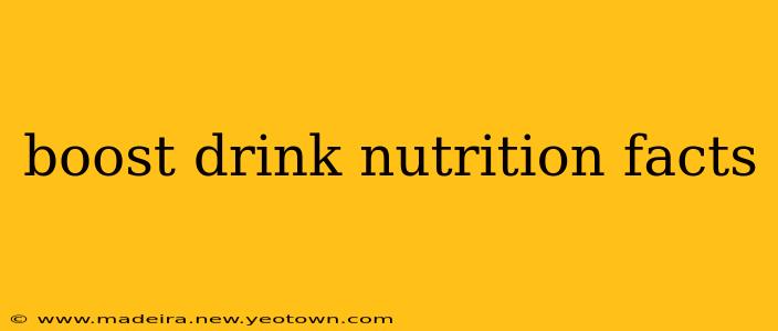 boost drink nutrition facts