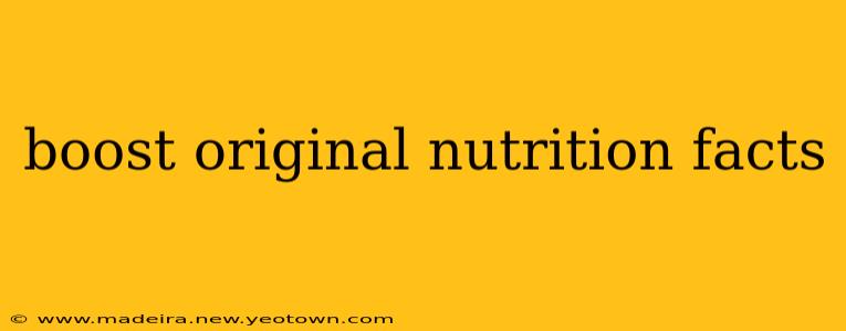 boost original nutrition facts