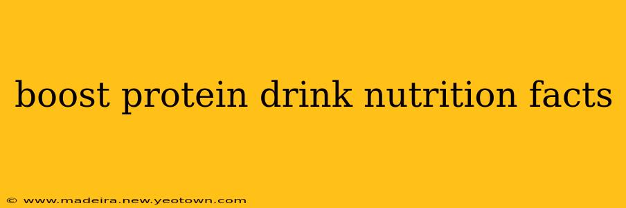 boost protein drink nutrition facts
