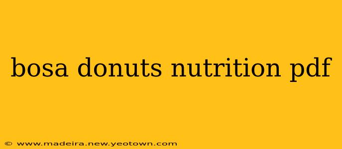 bosa donuts nutrition pdf