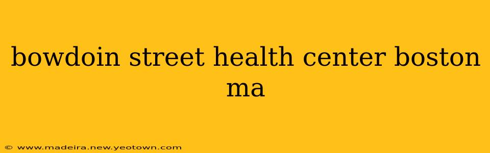bowdoin street health center boston ma