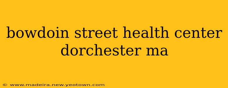 bowdoin street health center dorchester ma