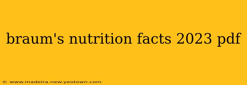 braum's nutrition facts 2023 pdf