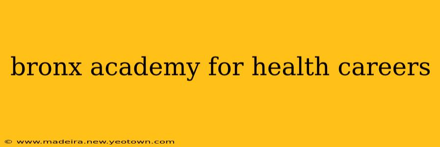 bronx academy for health careers
