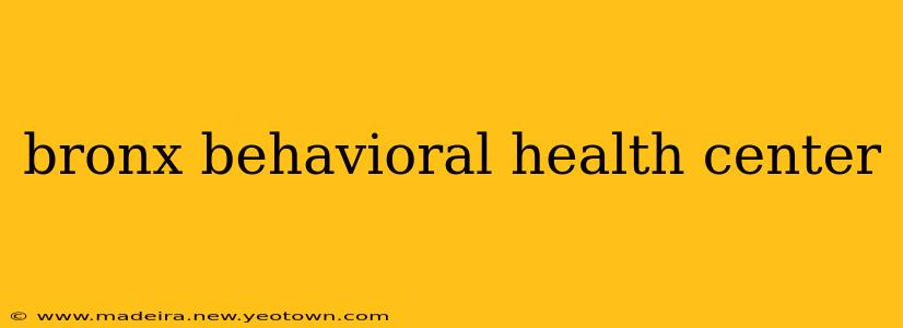 bronx behavioral health center