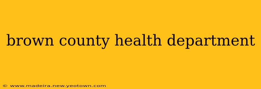 brown county health department
