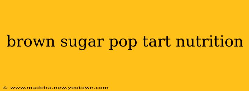 brown sugar pop tart nutrition