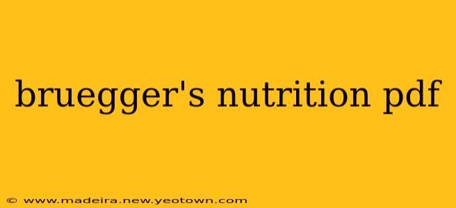 bruegger's nutrition pdf