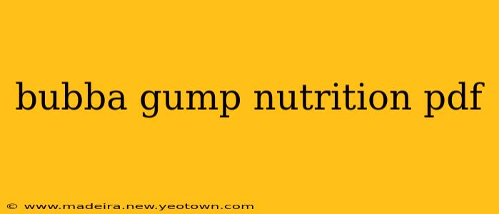bubba gump nutrition pdf