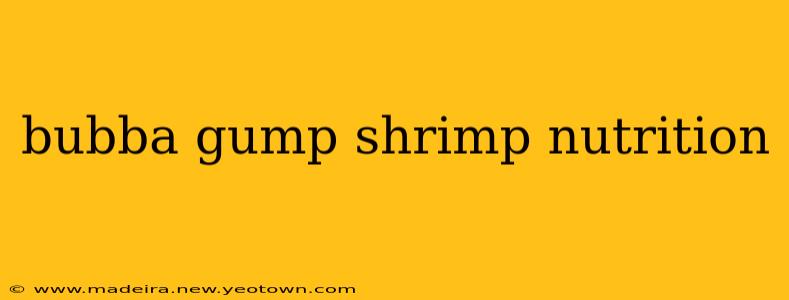 bubba gump shrimp nutrition