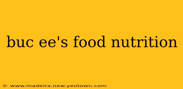 buc ee's food nutrition