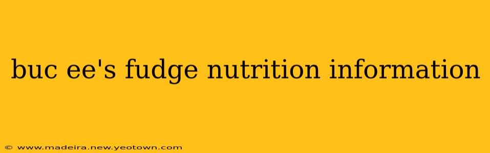 buc ee's fudge nutrition information