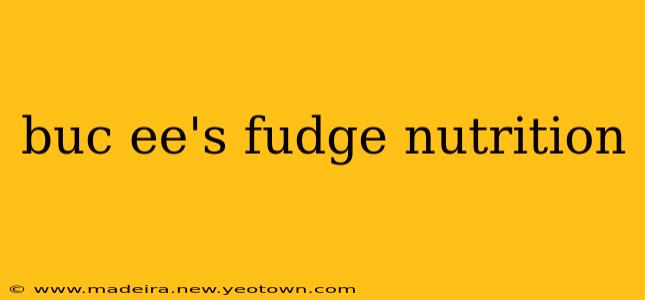 buc ee's fudge nutrition