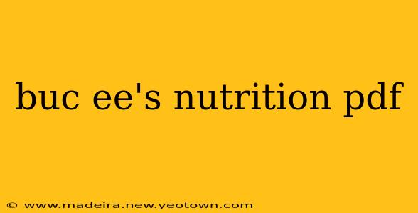 buc ee's nutrition pdf