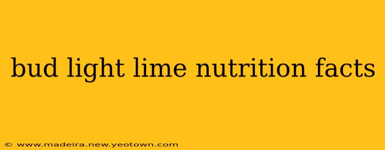 bud light lime nutrition facts