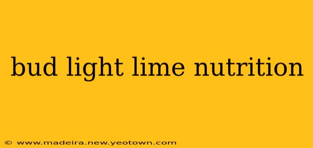bud light lime nutrition