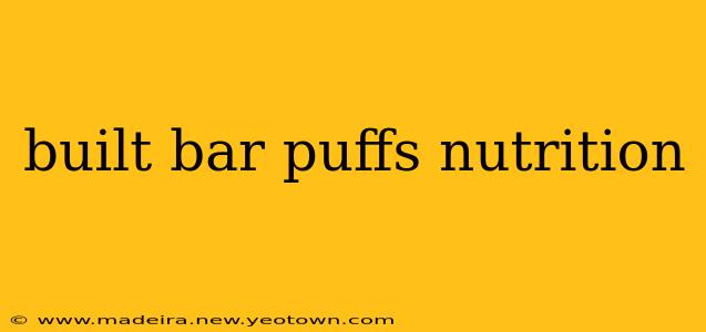 built bar puffs nutrition